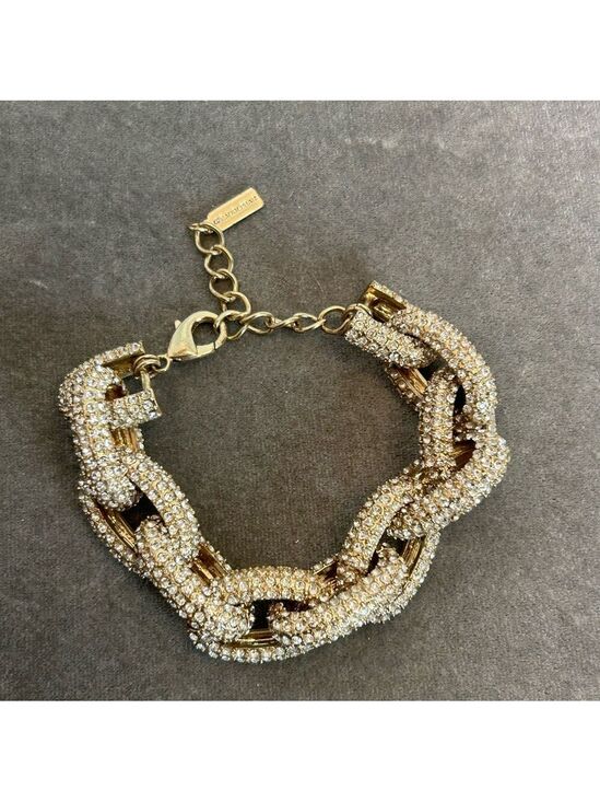 BaubleBar Jewelry - BaubleBar Pave Rhinestone Oval Chain Links Chunky Bracelet